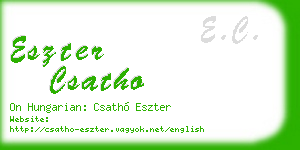 eszter csatho business card